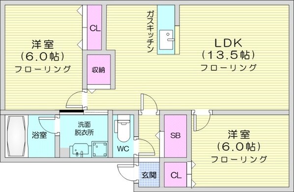 太平駅 徒歩6分 2階の物件間取画像